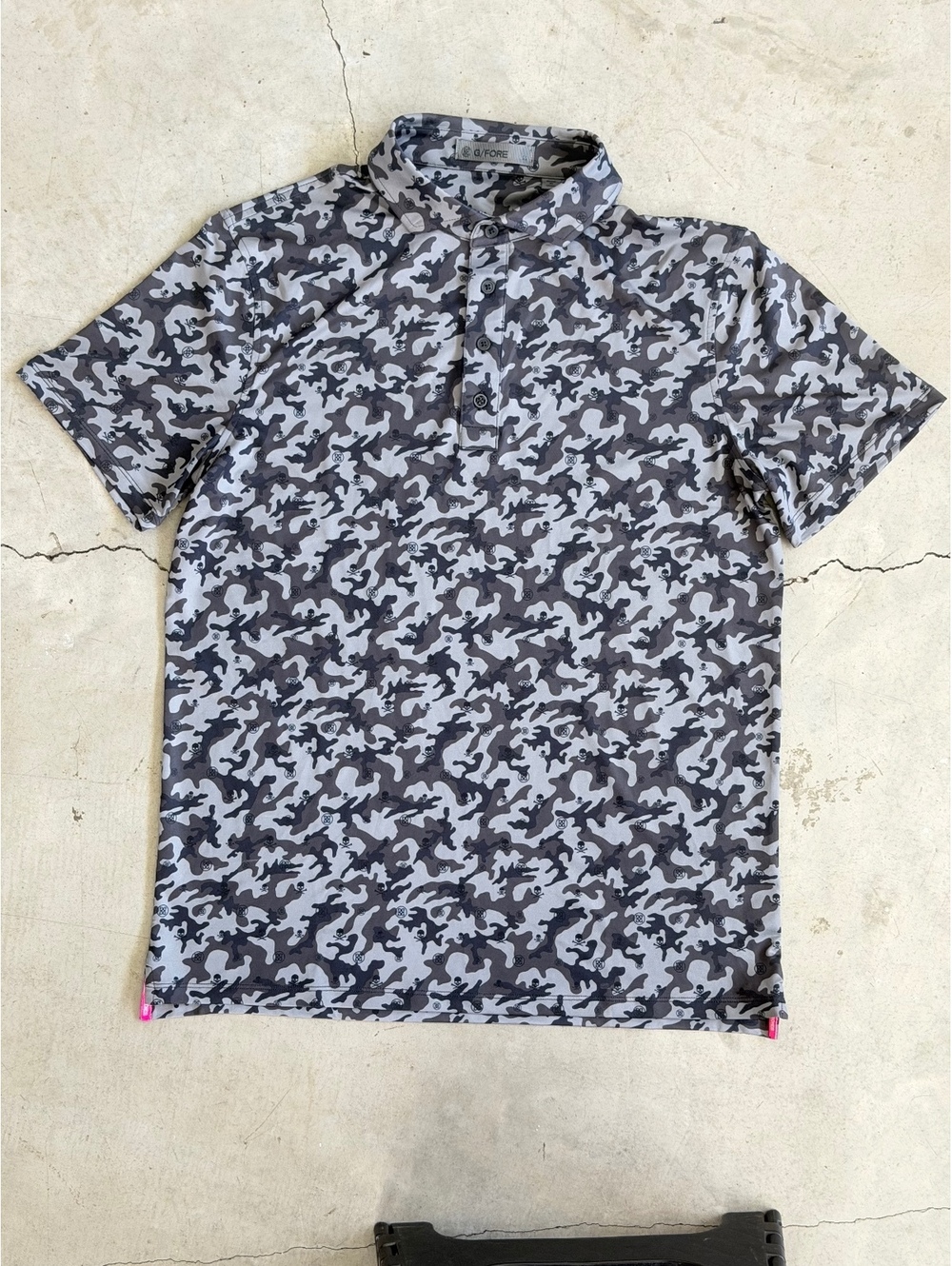 G/FORE / Camo Skull Golf Polo / Gray Size M